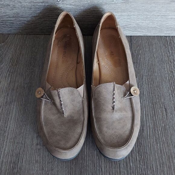 White Mountain Women's size 12M Brown Loafers Judo Flat Shoes Slip Ons - Picture 3 of 9